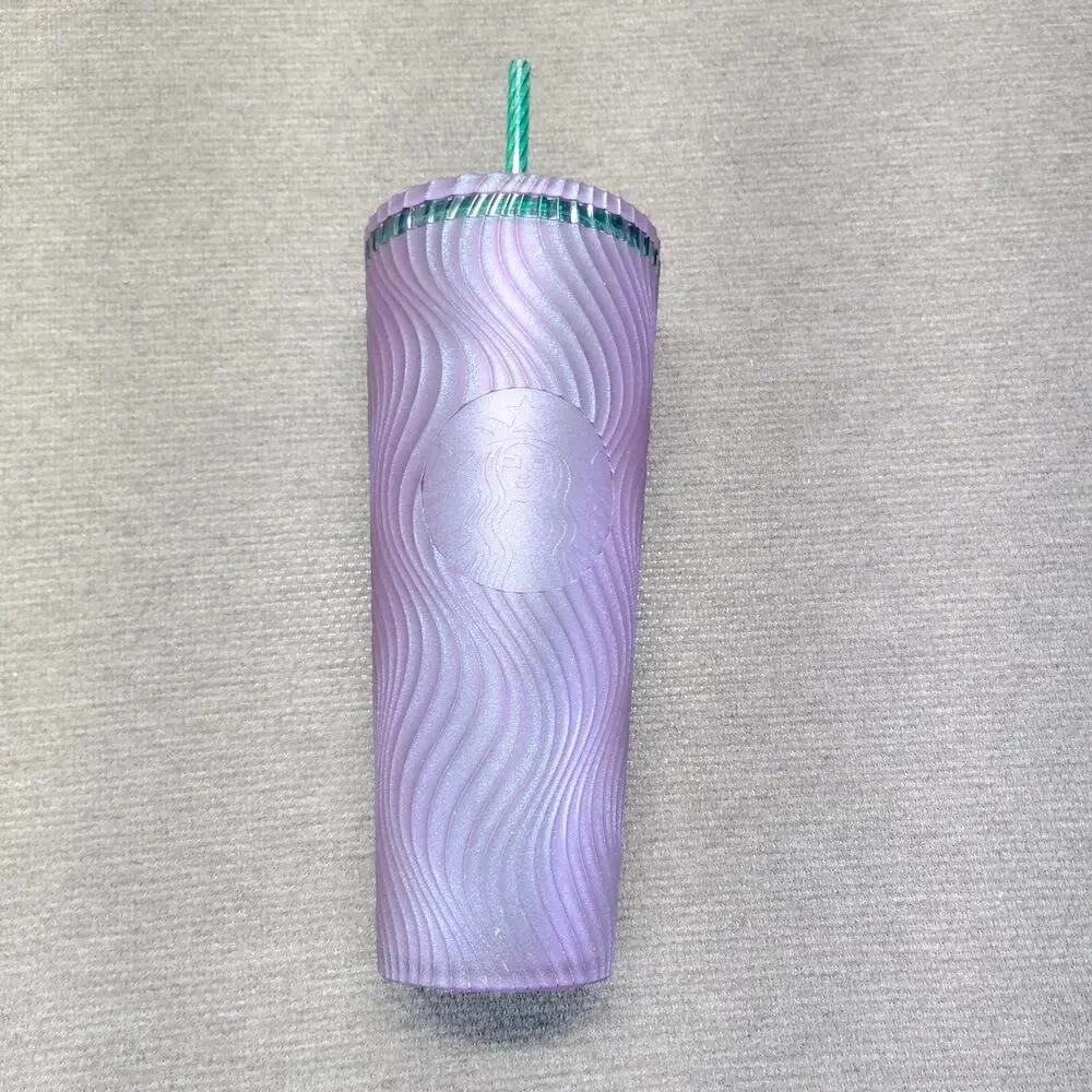 Starbucks 2024 Iridescent Purple Swirl Venti Cold Cup Tumbler 24oz NWT